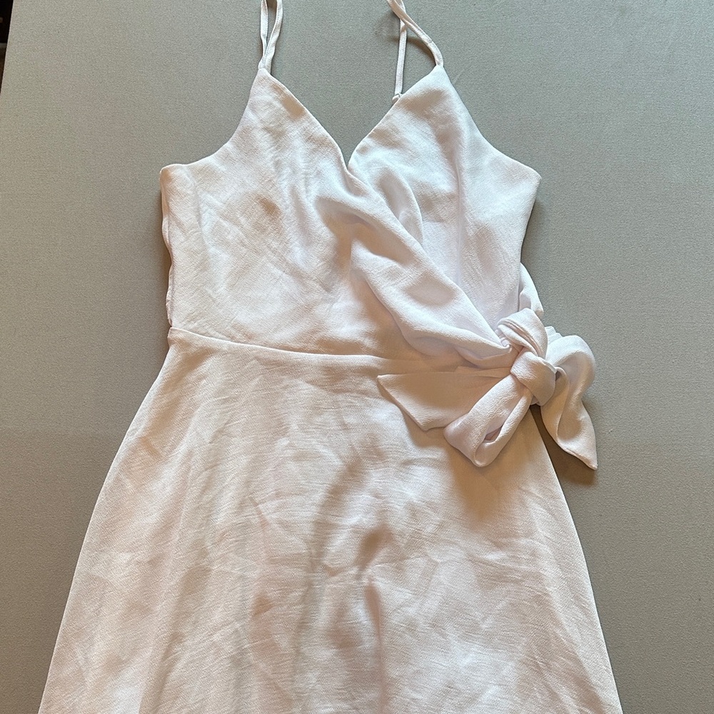 Express White Backless Wrap Dress